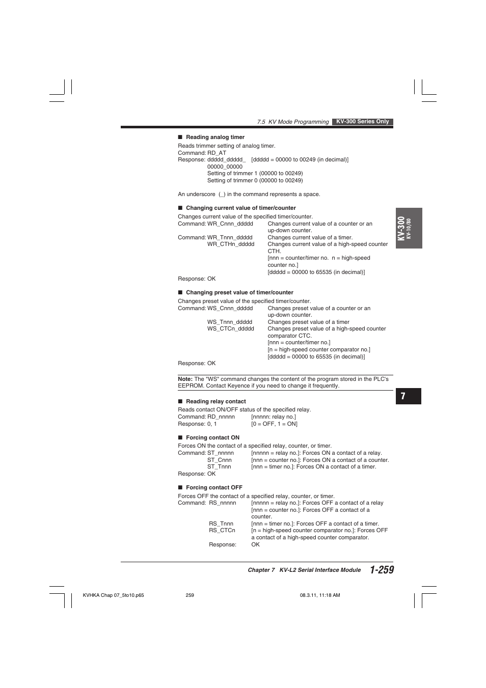 Kv -300 | KEYENCE Visual KV Series User Manual | Page 283 / 444
