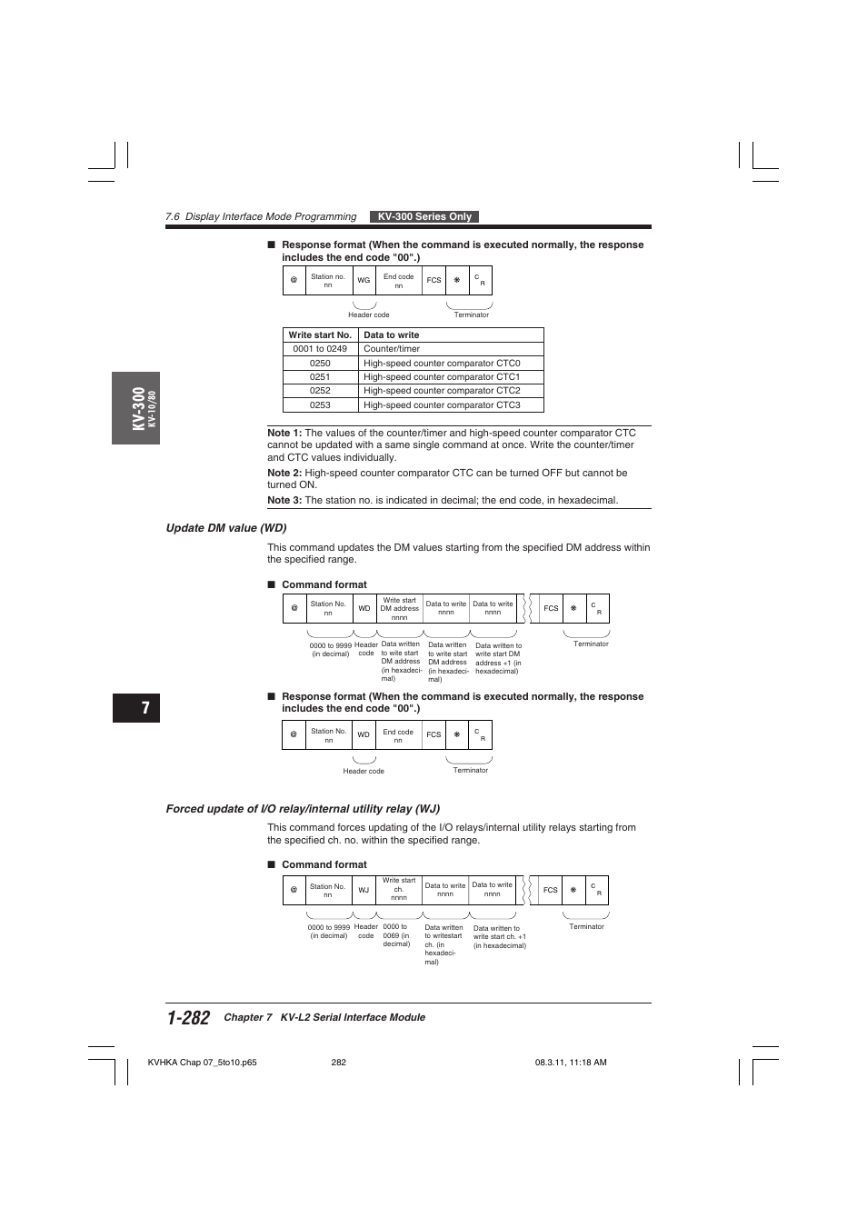 Kv -300, Update dm value (wd) | KEYENCE Visual KV Series User Manual | Page 306 / 444