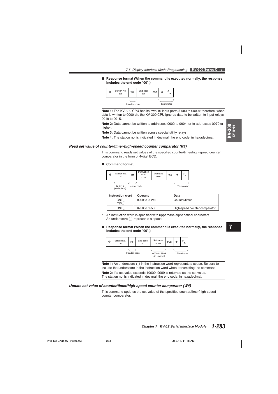 Kv -300 | KEYENCE Visual KV Series User Manual | Page 307 / 444