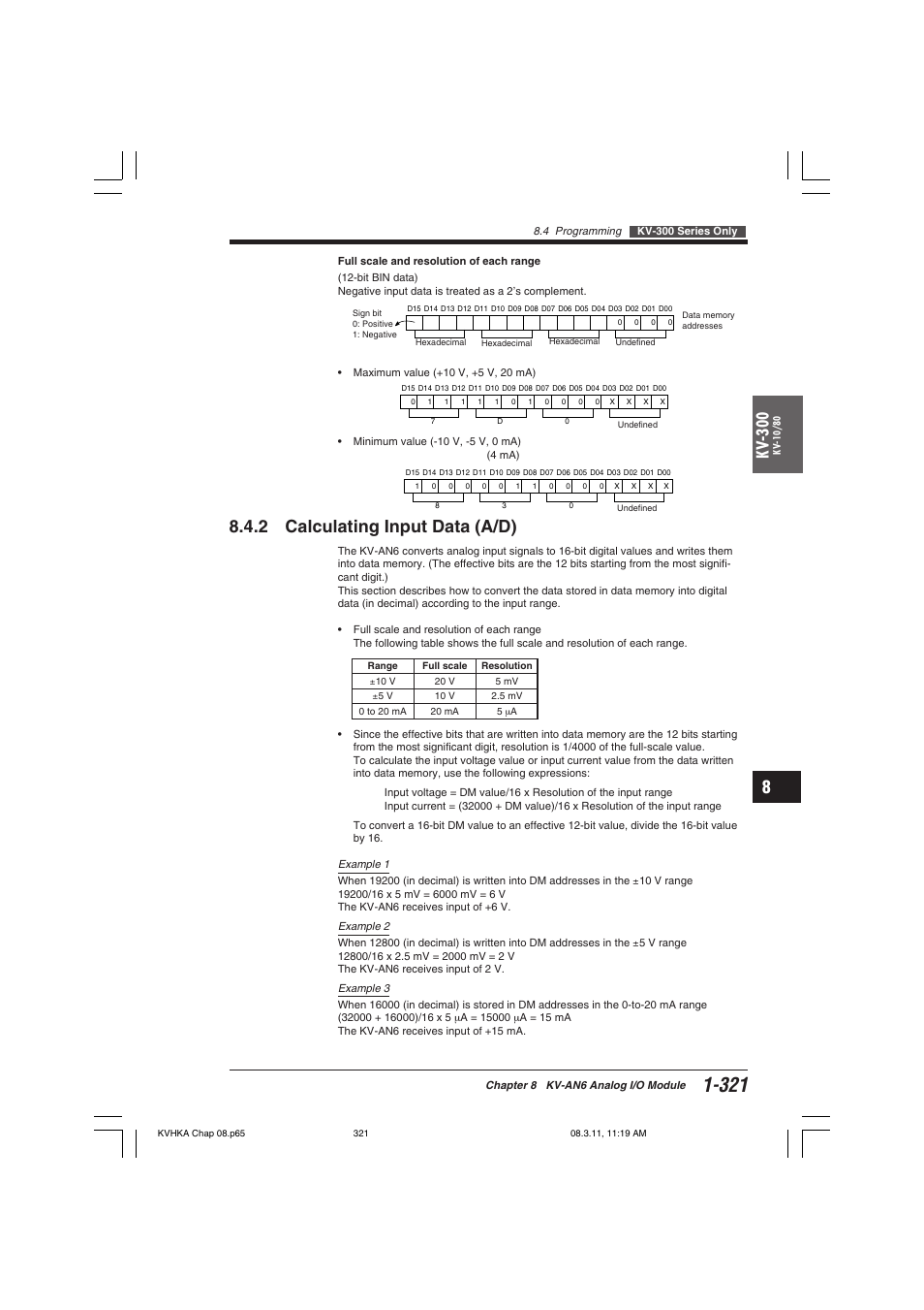 2 calculating input data (a/d), Kv -300 | KEYENCE Visual KV Series User Manual | Page 345 / 444
