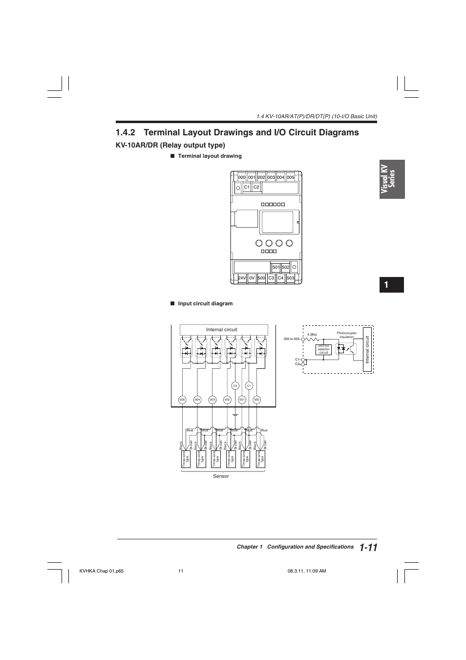 Kv-10ar/dr (relay output type), Visual kv series | KEYENCE Visual KV Series User Manual | Page 35 / 444