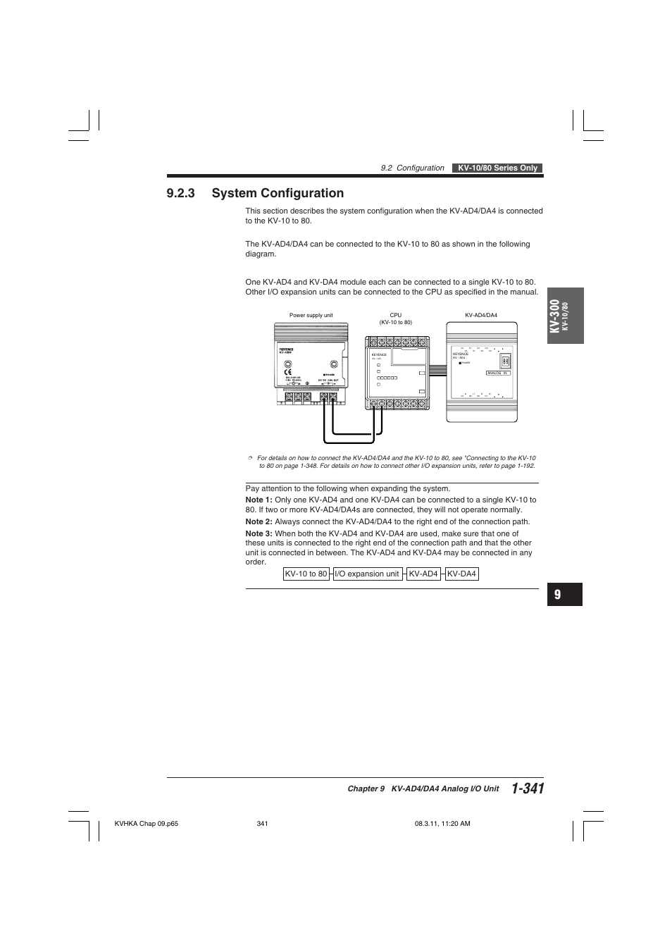 3 system configuration, Kv -300 | KEYENCE Visual KV Series User Manual | Page 365 / 444