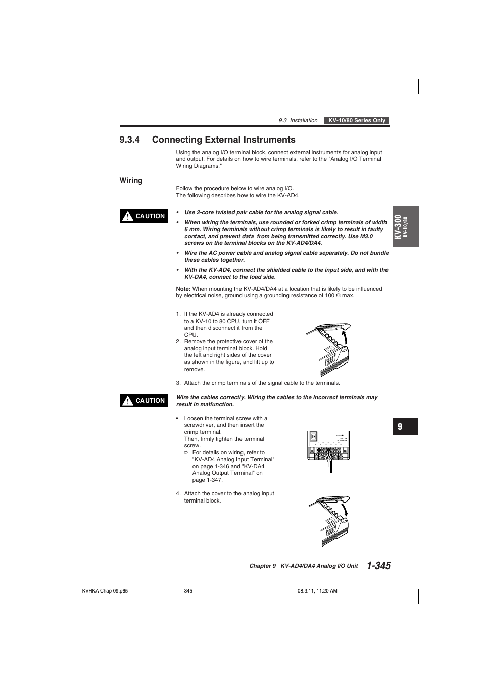 4 connecting external instruments, Wiring, Kv -300 | KEYENCE Visual KV Series User Manual | Page 369 / 444