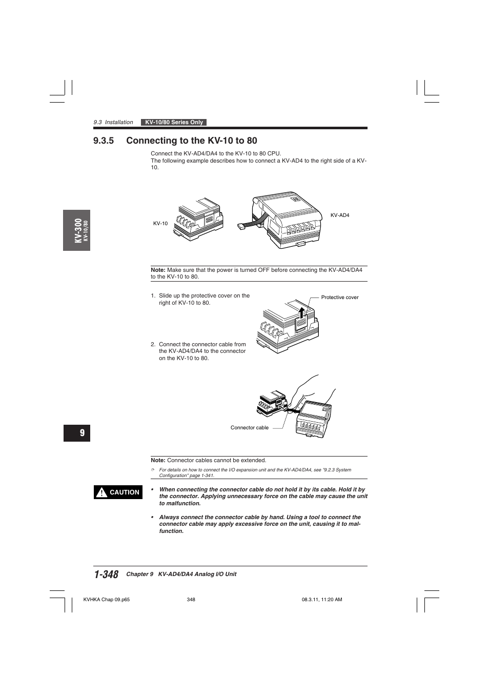 5 connecting to the kv-10 to 80, Kv -300 | KEYENCE Visual KV Series User Manual | Page 372 / 444