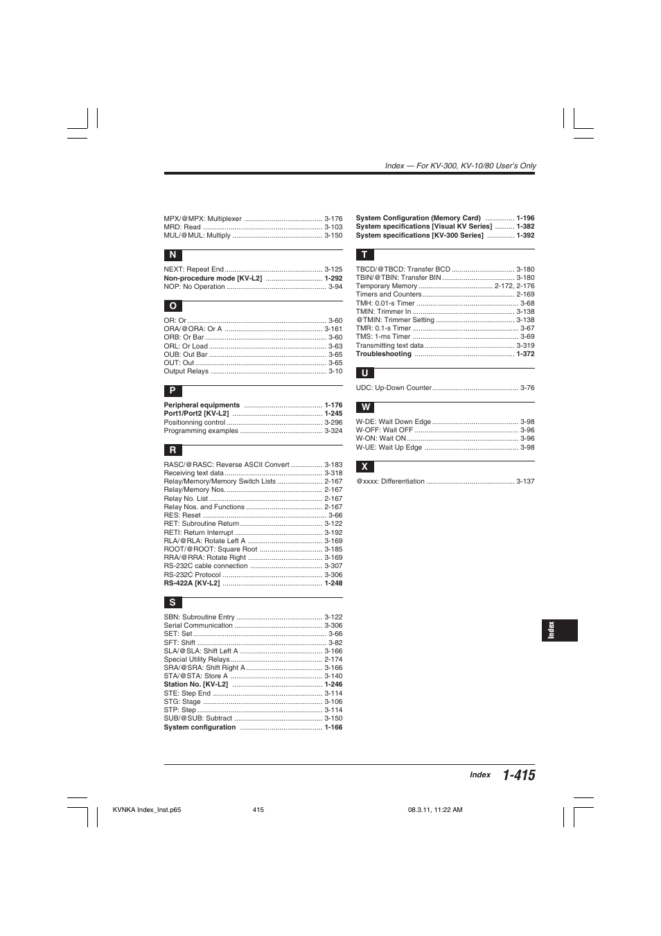 KEYENCE Visual KV Series User Manual | Page 439 / 444