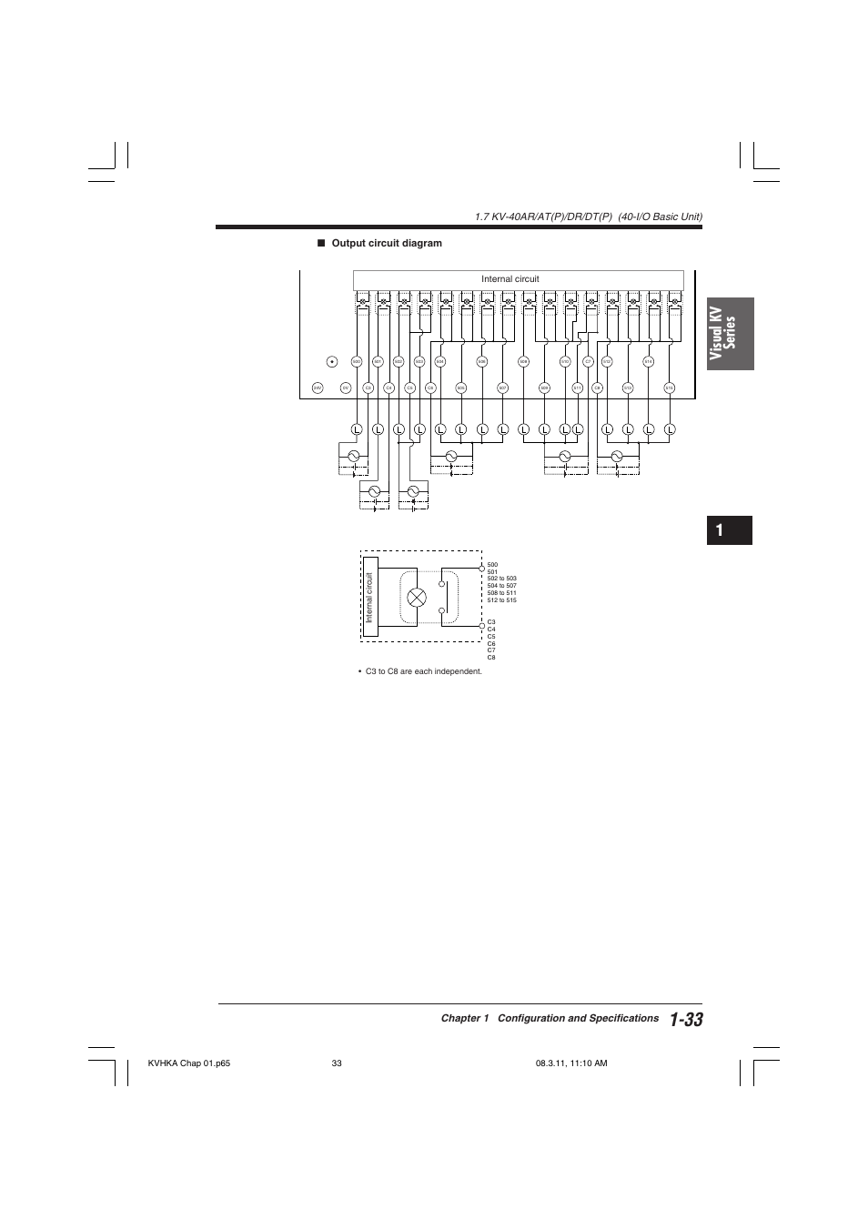 Visual kv series, Chapter 1 configuration and specifications, Output circuit diagram | KEYENCE Visual KV Series User Manual | Page 57 / 444