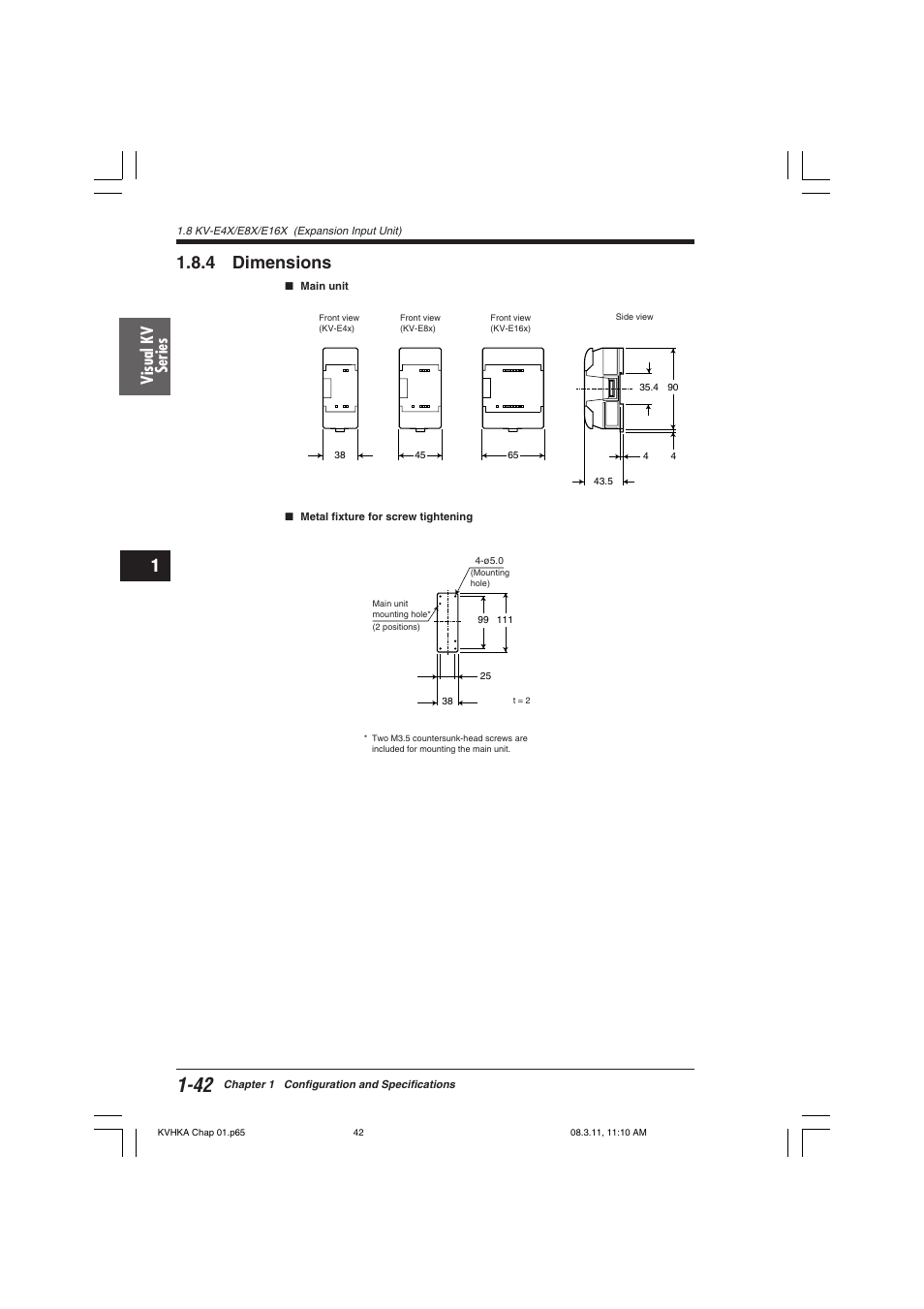 4 dimensions, Visual kv series | KEYENCE Visual KV Series User Manual | Page 66 / 444