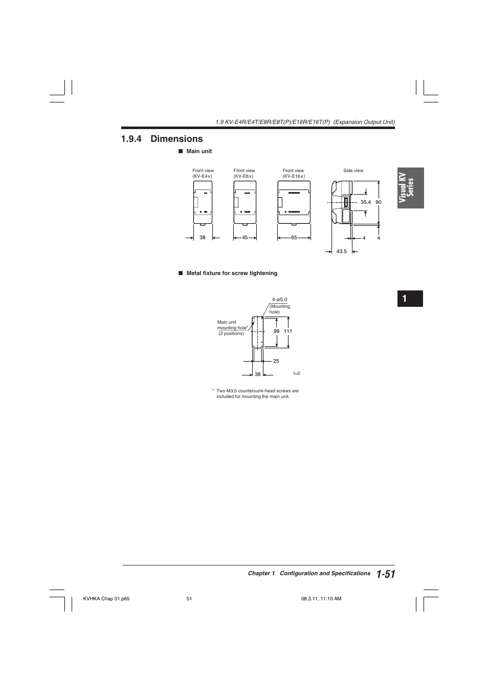 4 dimensions, Visual kv series | KEYENCE Visual KV Series User Manual | Page 75 / 444