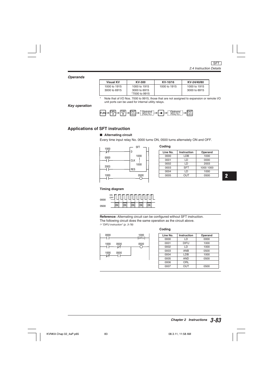 Applications of sft instruction | KEYENCE Visual KV Series User Manual | Page 107 / 392