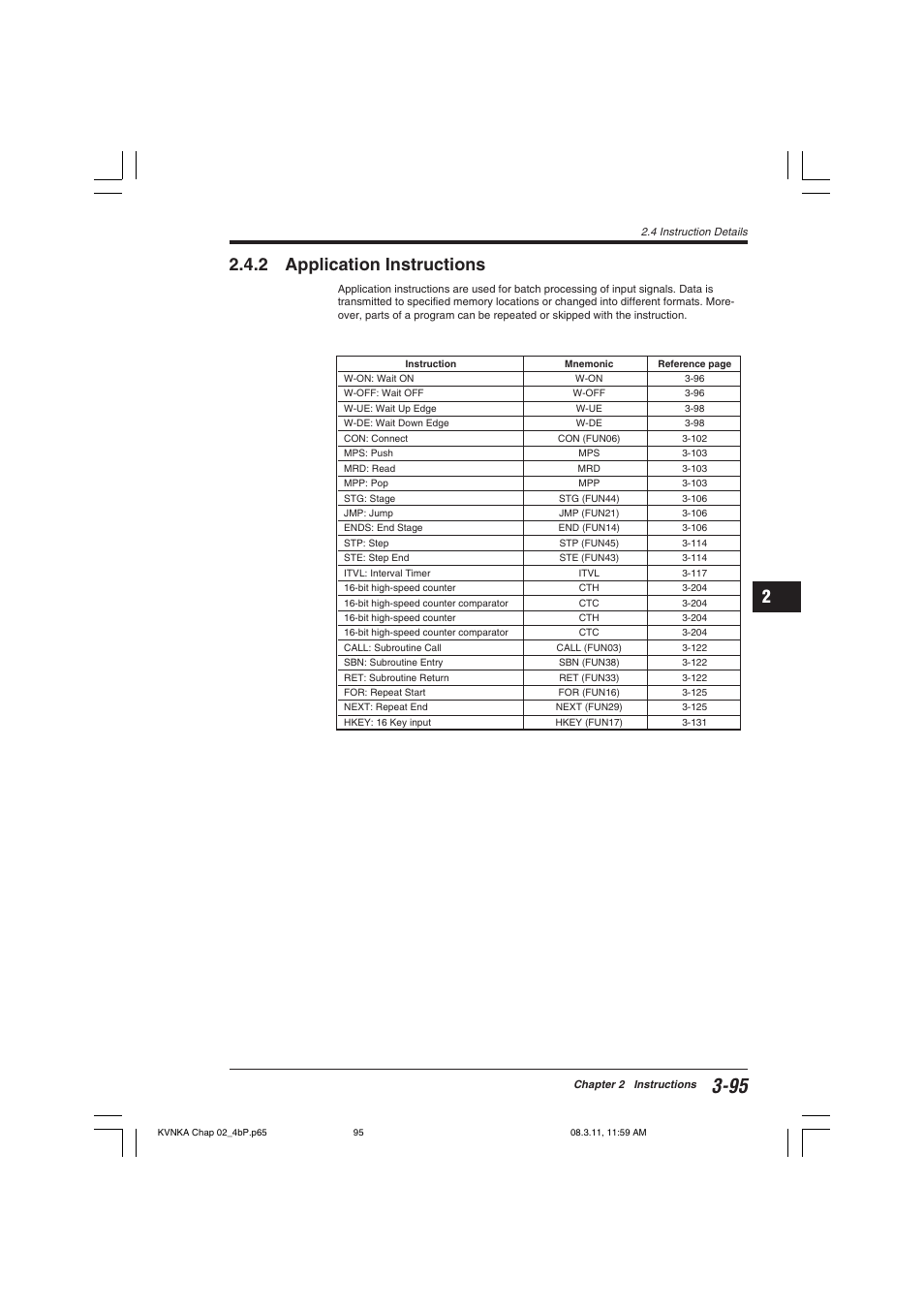 2 application instructions | KEYENCE Visual KV Series User Manual | Page 119 / 392