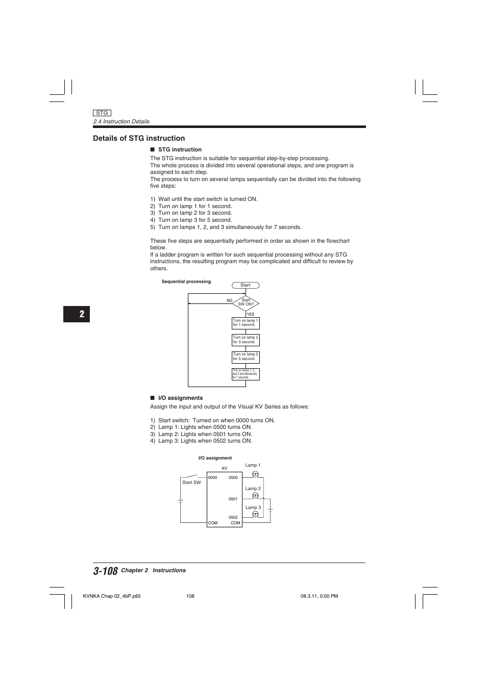 Details of stg instruction | KEYENCE Visual KV Series User Manual | Page 132 / 392