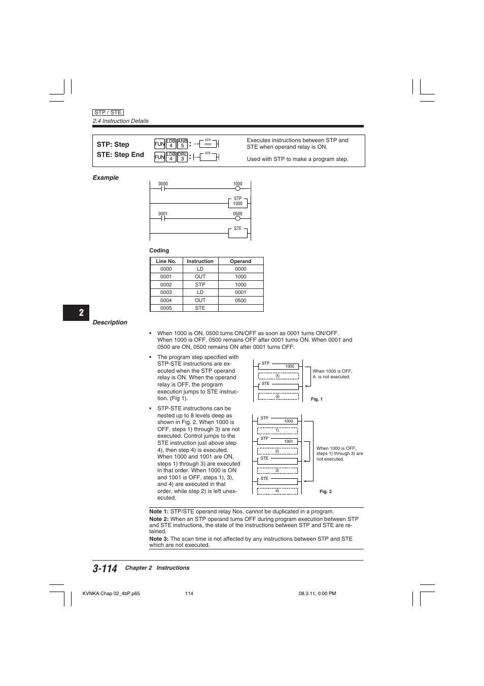 Stp: step ste: step end | KEYENCE Visual KV Series User Manual | Page 138 / 392