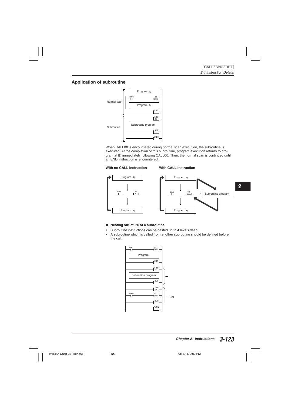 Application of subroutine | KEYENCE Visual KV Series User Manual | Page 147 / 392