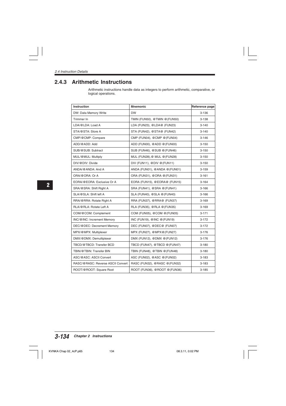 3 arithmetic instructions | KEYENCE Visual KV Series User Manual | Page 158 / 392