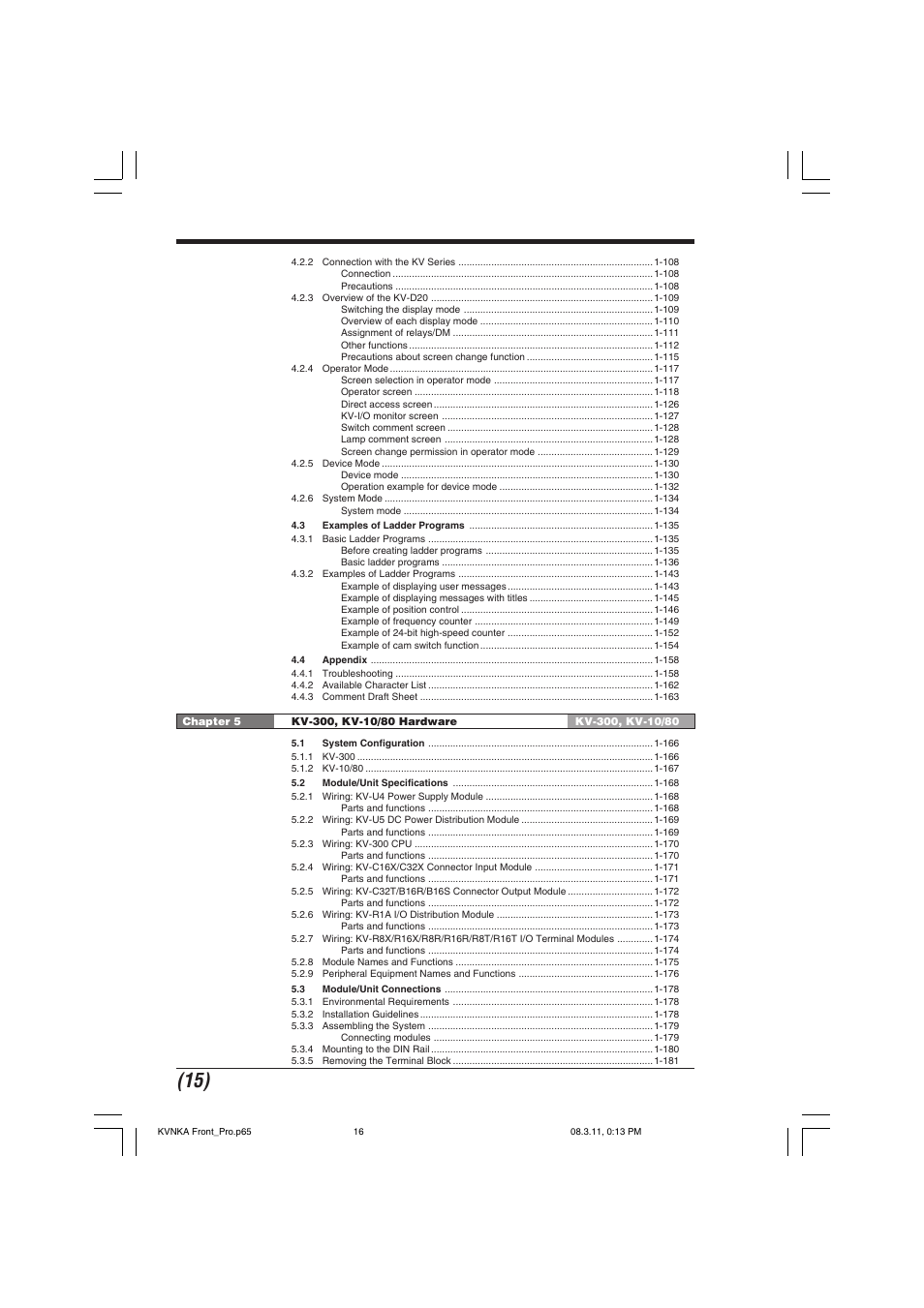 KEYENCE Visual KV Series User Manual | Page 16 / 392