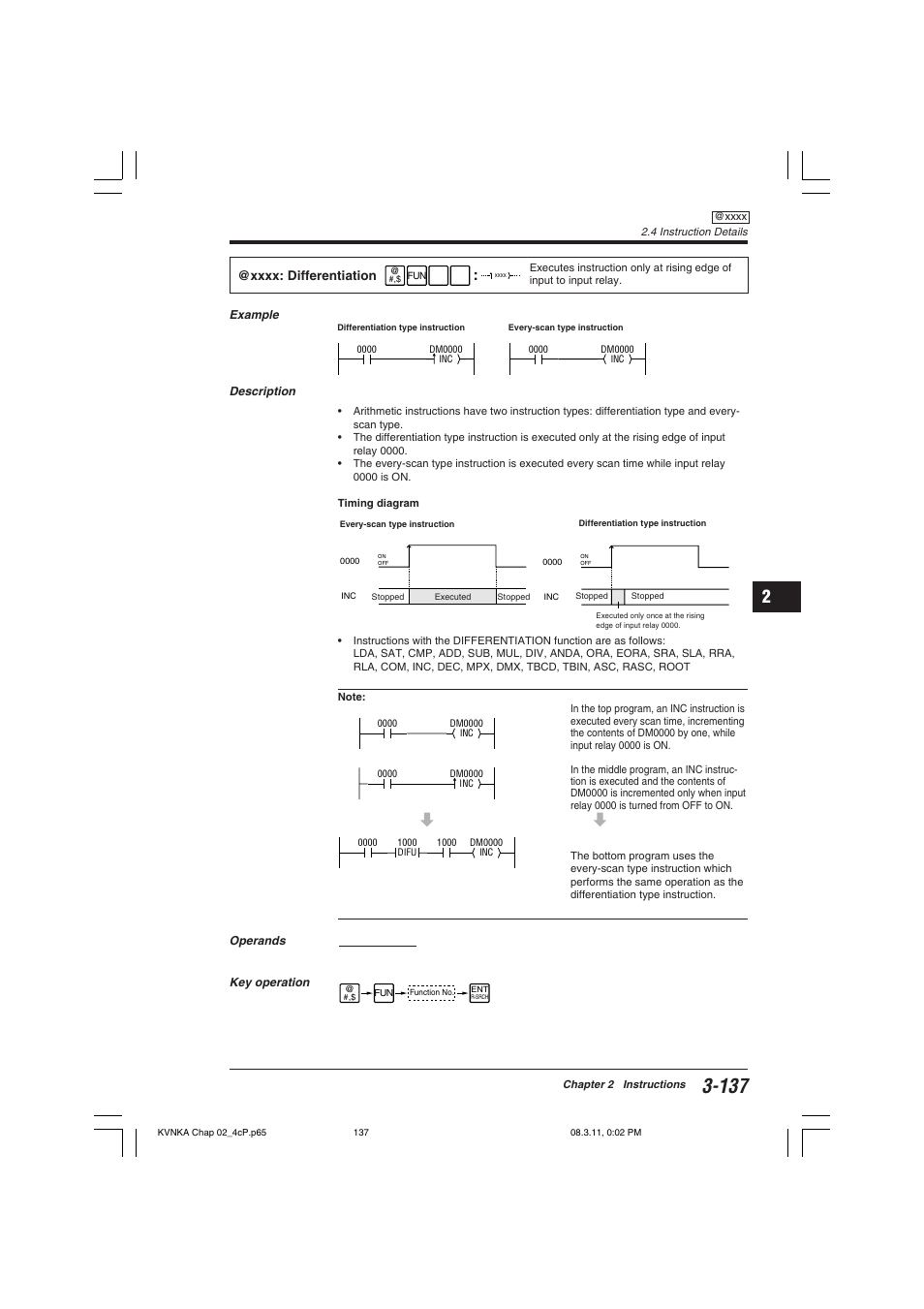 Xxxx: differentiation | KEYENCE Visual KV Series User Manual | Page 161 / 392