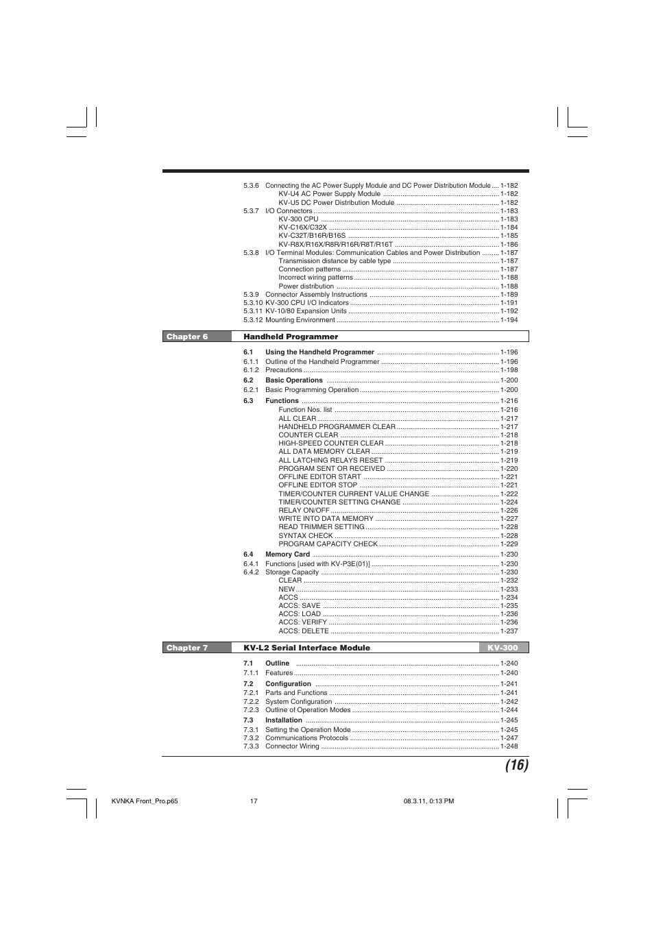 KEYENCE Visual KV Series User Manual | Page 17 / 392