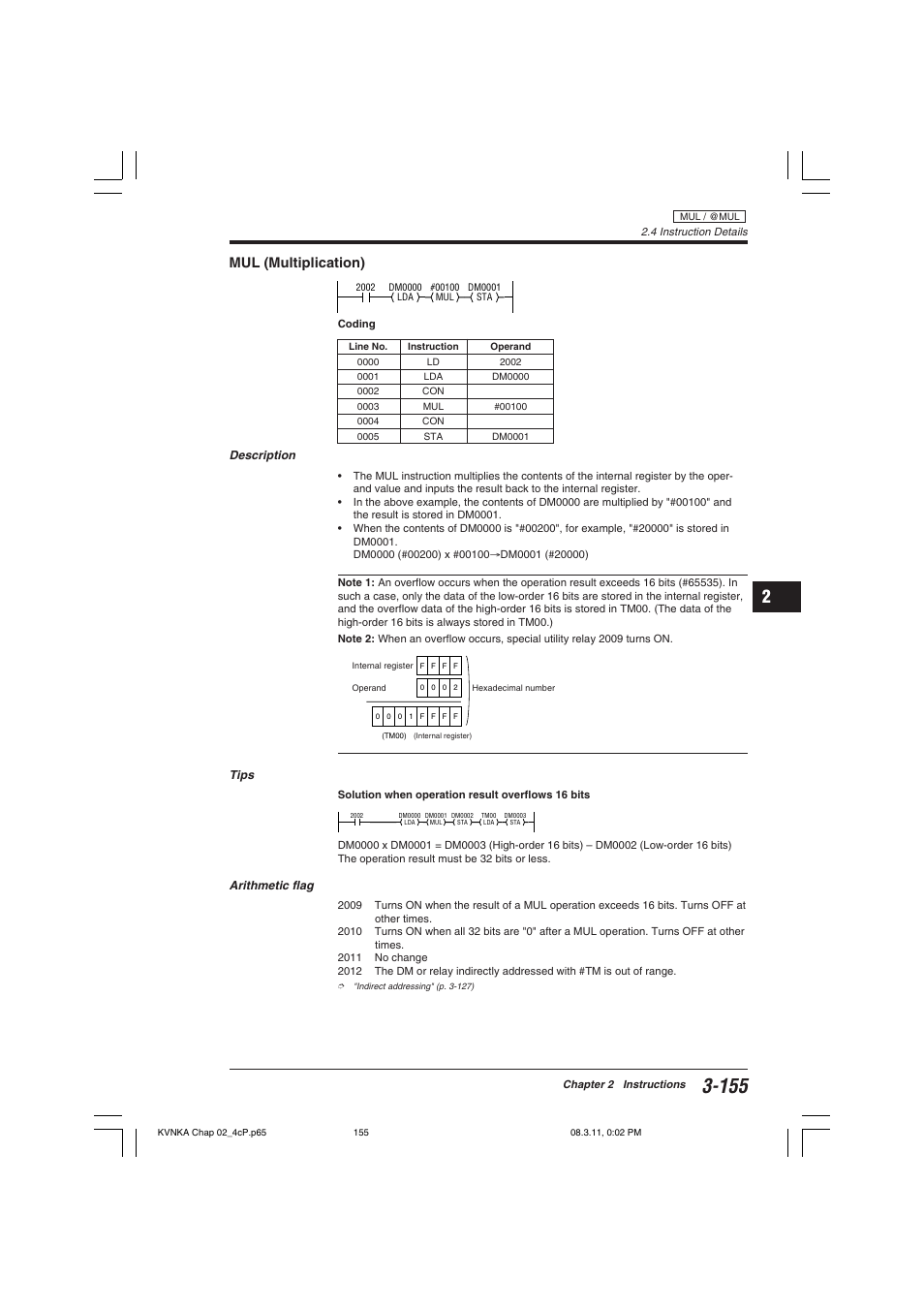 Mul (multiplication) | KEYENCE Visual KV Series User Manual | Page 179 / 392
