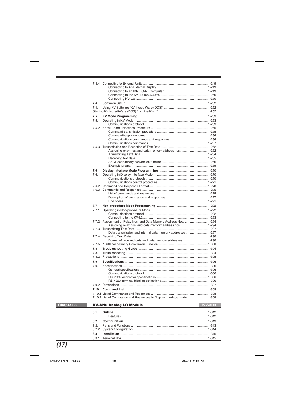 KEYENCE Visual KV Series User Manual | Page 18 / 392