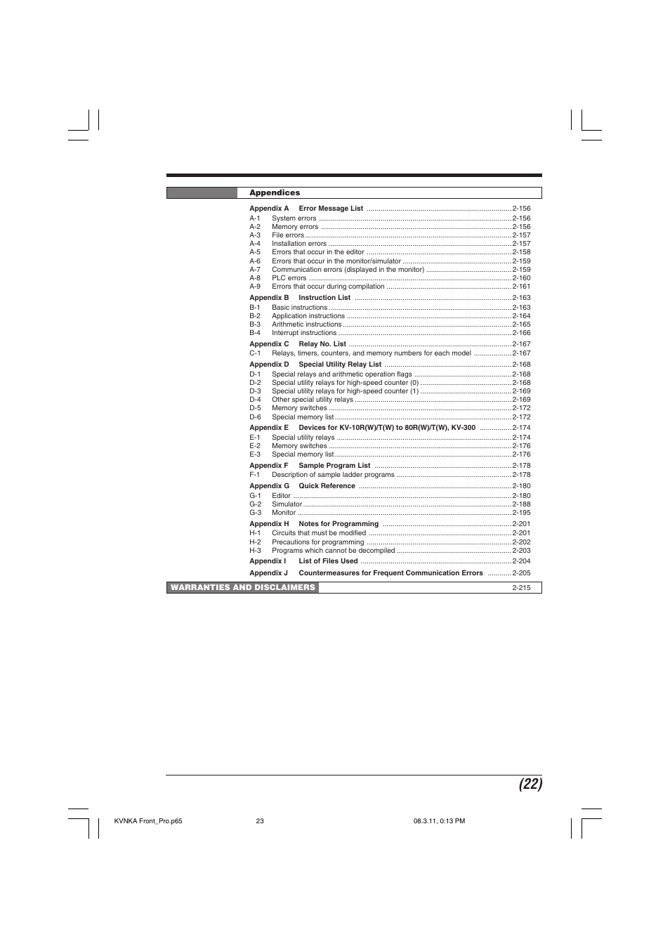 KEYENCE Visual KV Series User Manual | Page 23 / 392