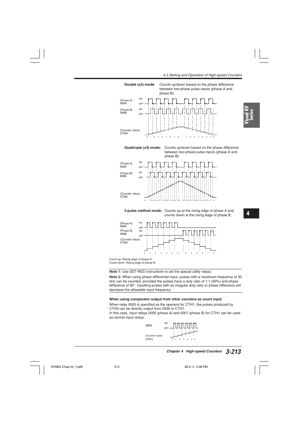 Visual kv series, 3 setting and operation of high-speed counters | KEYENCE Visual KV Series User Manual | Page 237 / 392