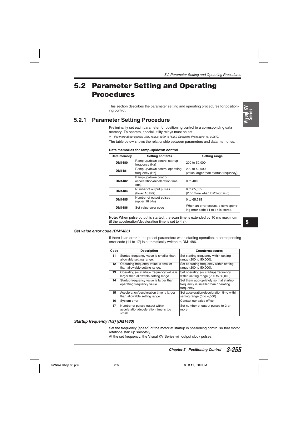 2 parameter setting and operatingprocedures, 1 parameter setting procedure, 2 parameter setting and operating procedures | Visual kv series | KEYENCE Visual KV Series User Manual | Page 279 / 392