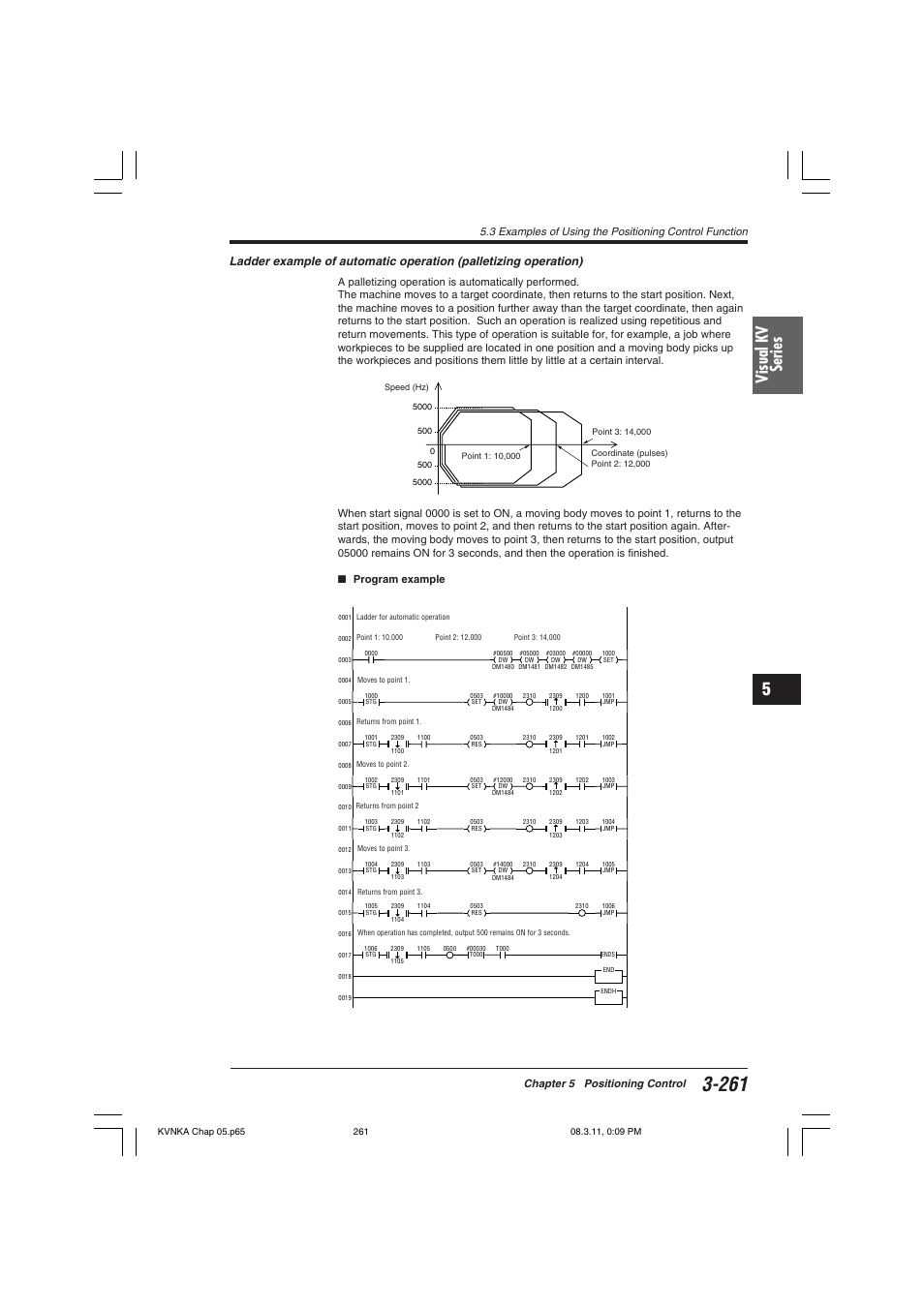 Visual kv series, Chapter 5 positioning control | KEYENCE Visual KV Series User Manual | Page 285 / 392