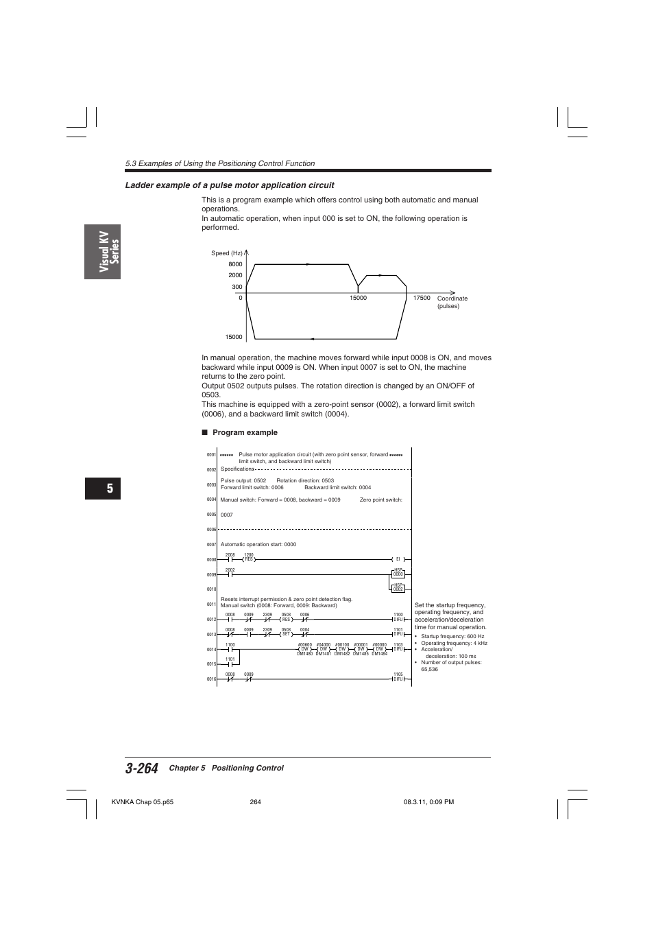 Visual kv series, Chapter 5 positioning control | KEYENCE Visual KV Series User Manual | Page 288 / 392