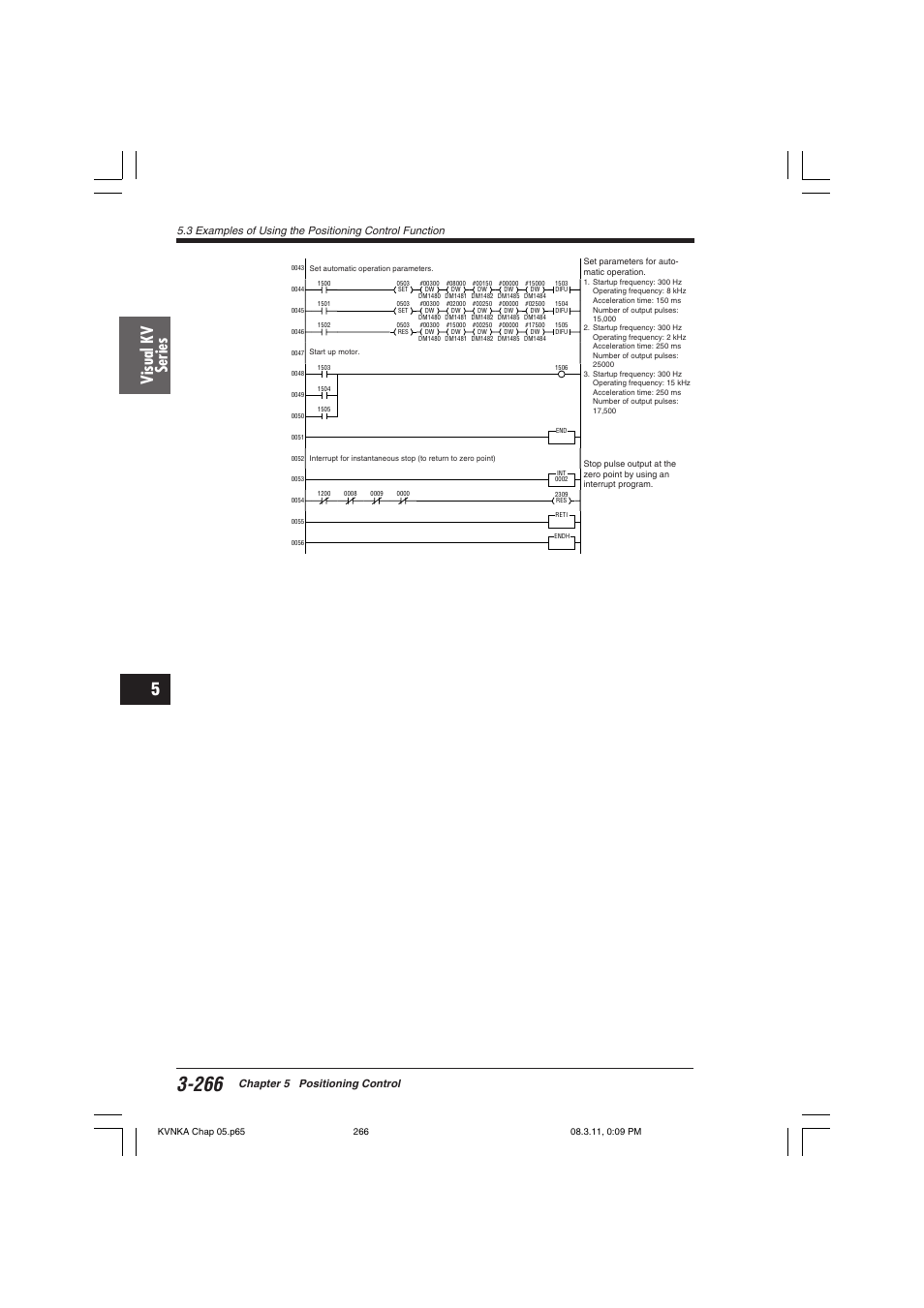 Visual kv series, Chapter 5 positioning control | KEYENCE Visual KV Series User Manual | Page 290 / 392