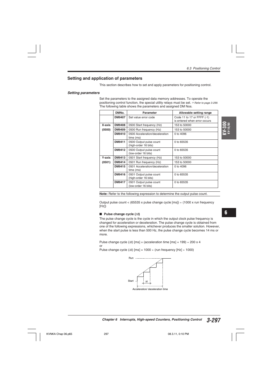 Setting and application of parameters, Kv -300 | KEYENCE Visual KV Series User Manual | Page 321 / 392