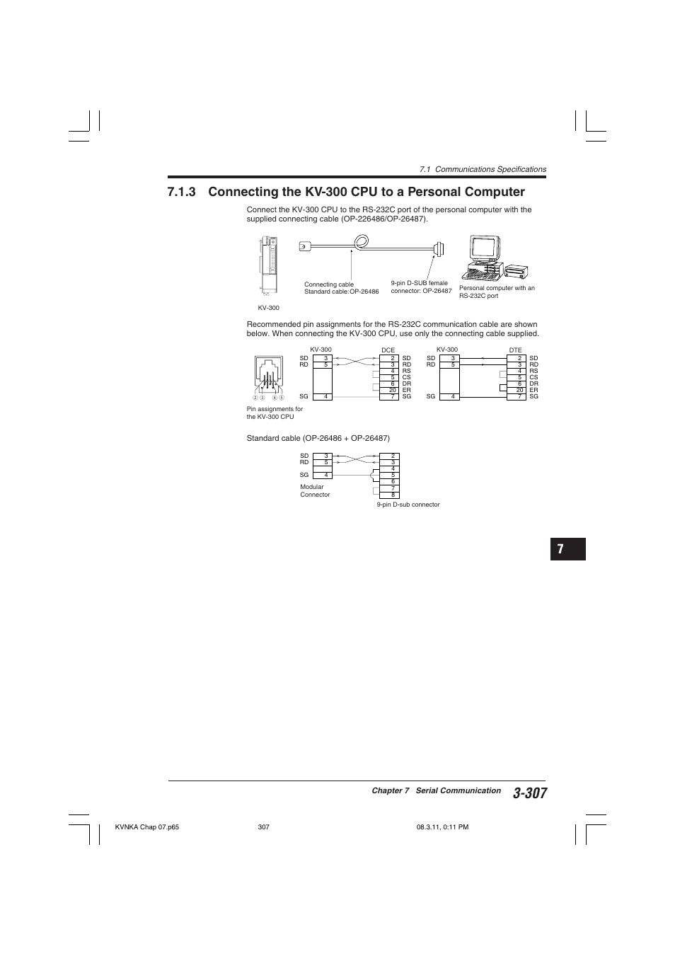 3 connecting the kv-300 cpu to a personal computer | KEYENCE Visual KV Series User Manual | Page 331 / 392