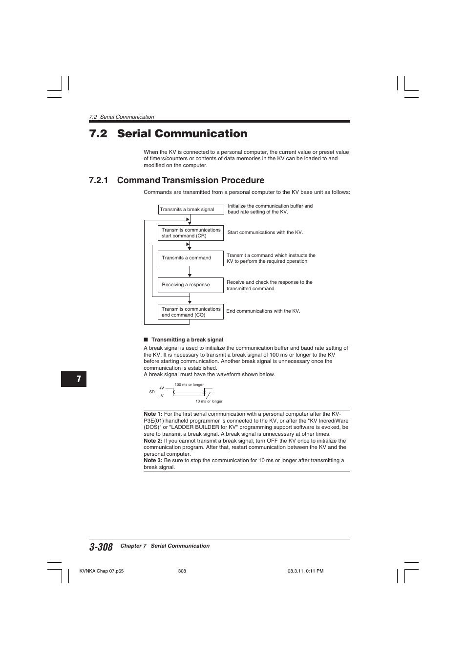 2 serial communication, 1 command transmission procedure | KEYENCE Visual KV Series User Manual | Page 332 / 392