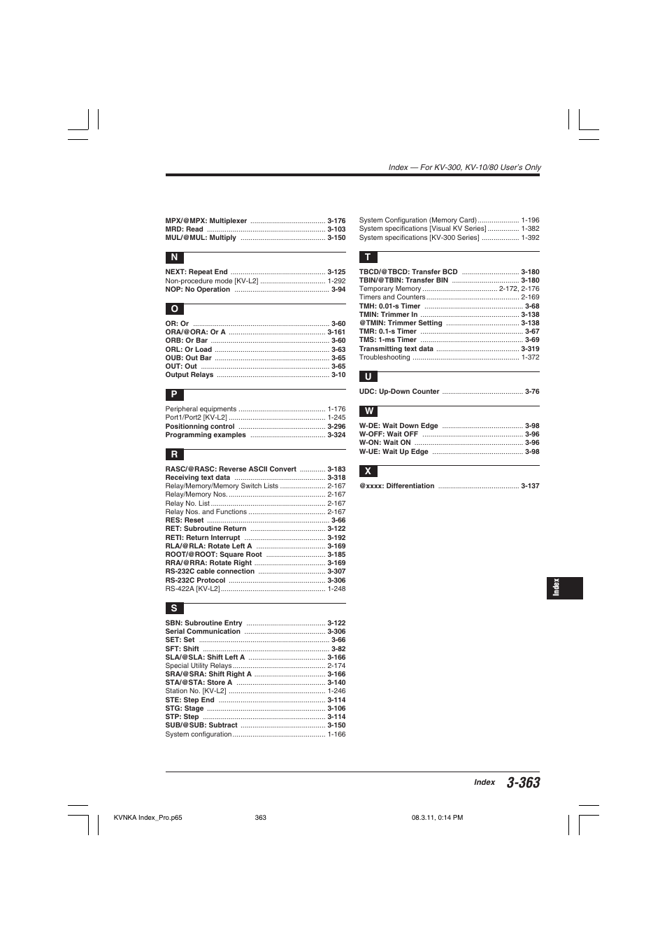 KEYENCE Visual KV Series User Manual | Page 387 / 392