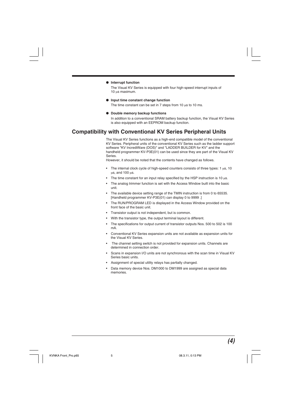 KEYENCE Visual KV Series User Manual | Page 5 / 392
