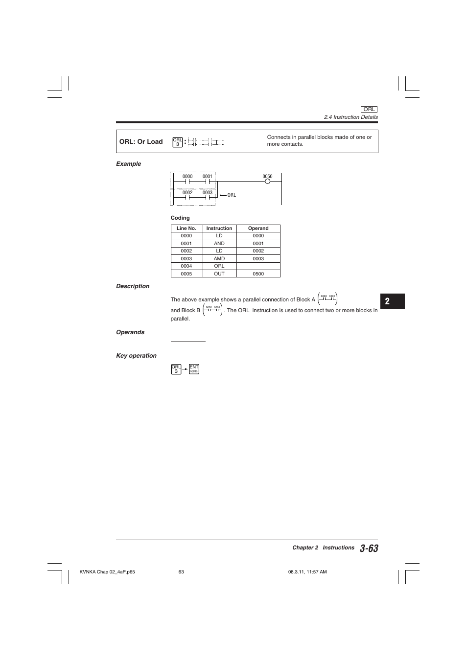 Orl: or load | KEYENCE Visual KV Series User Manual | Page 87 / 392