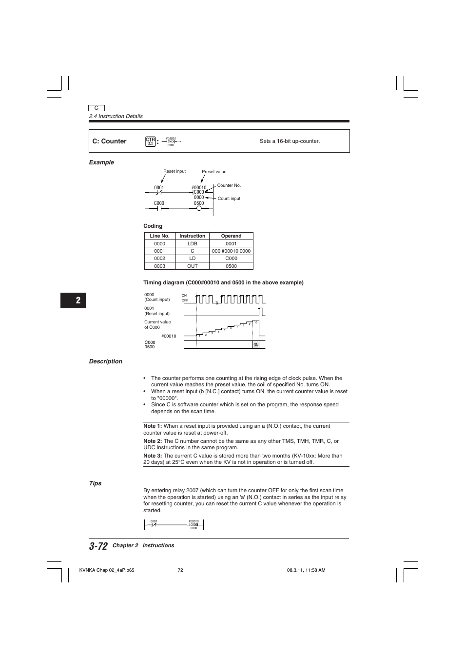 C: counter | KEYENCE Visual KV Series User Manual | Page 96 / 392