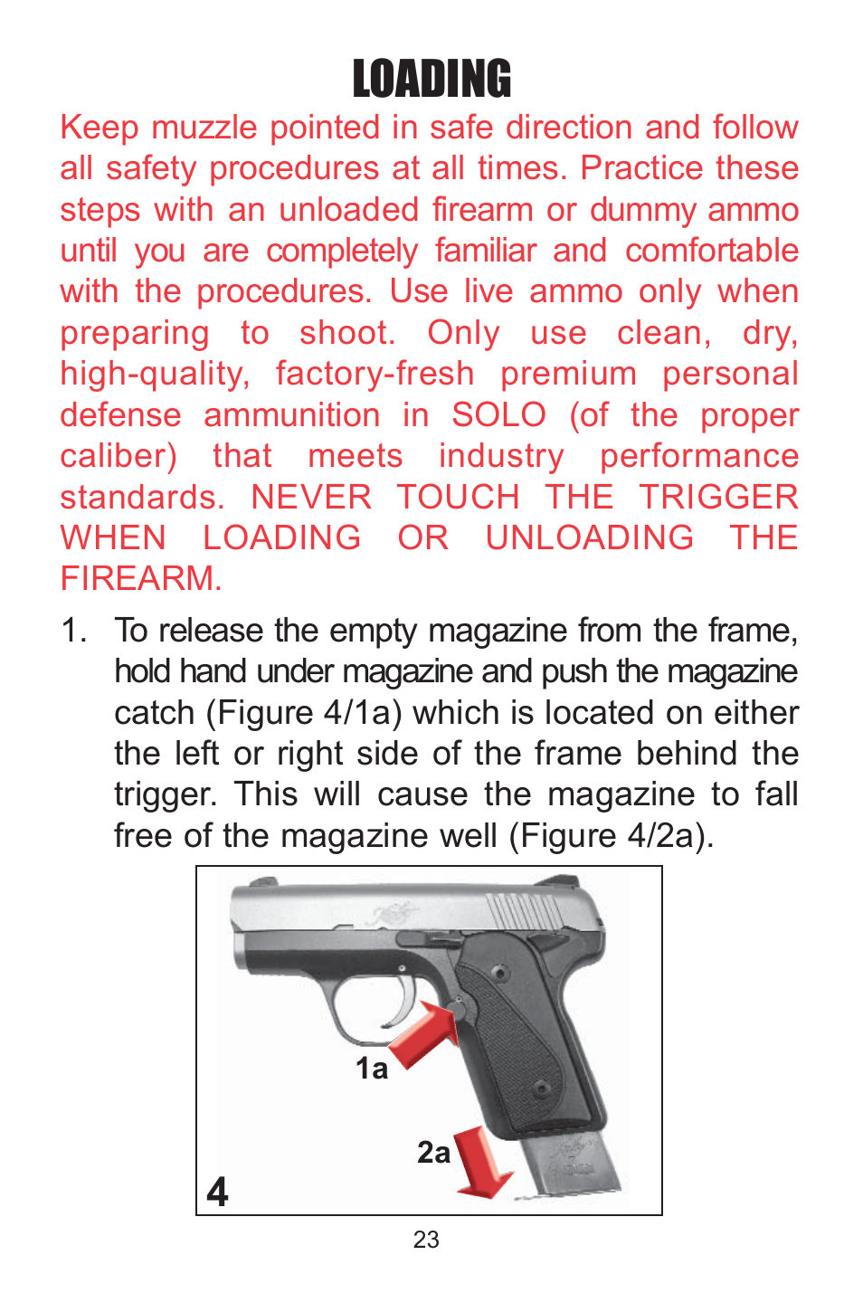 Loading | Kimber Solo User Manual | Page 23 / 48