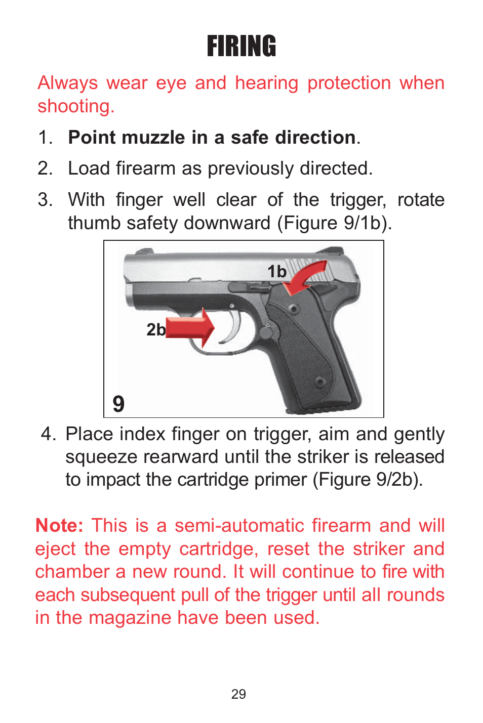 Firing | Kimber Solo User Manual | Page 29 / 48