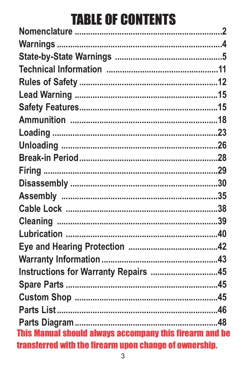 Kimber Solo User Manual | Page 3 / 48