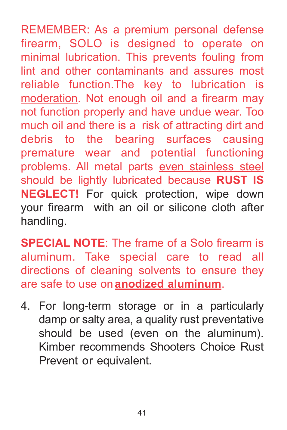 Kimber Solo User Manual | Page 41 / 48