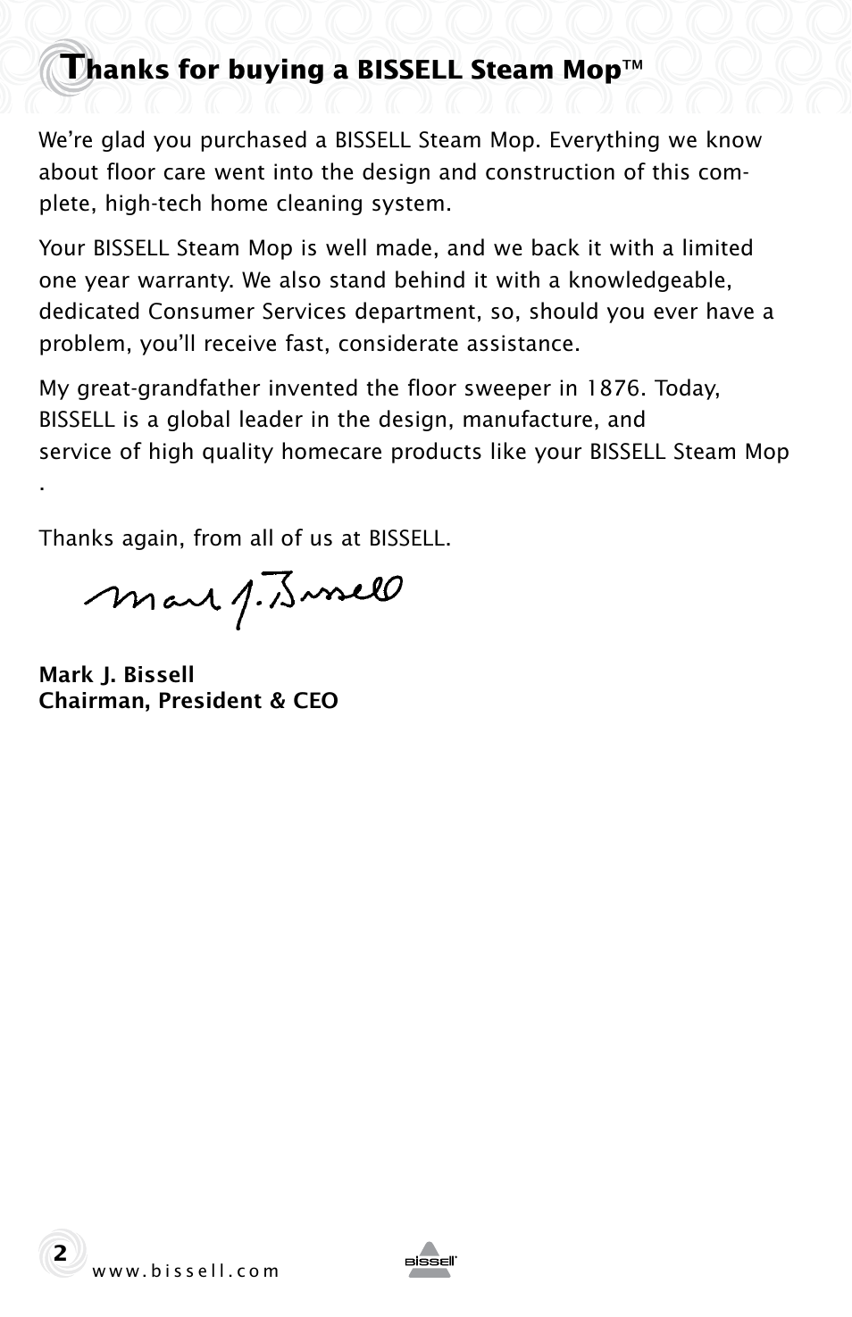 Bissell 90T1 User Manual | Page 2 / 12