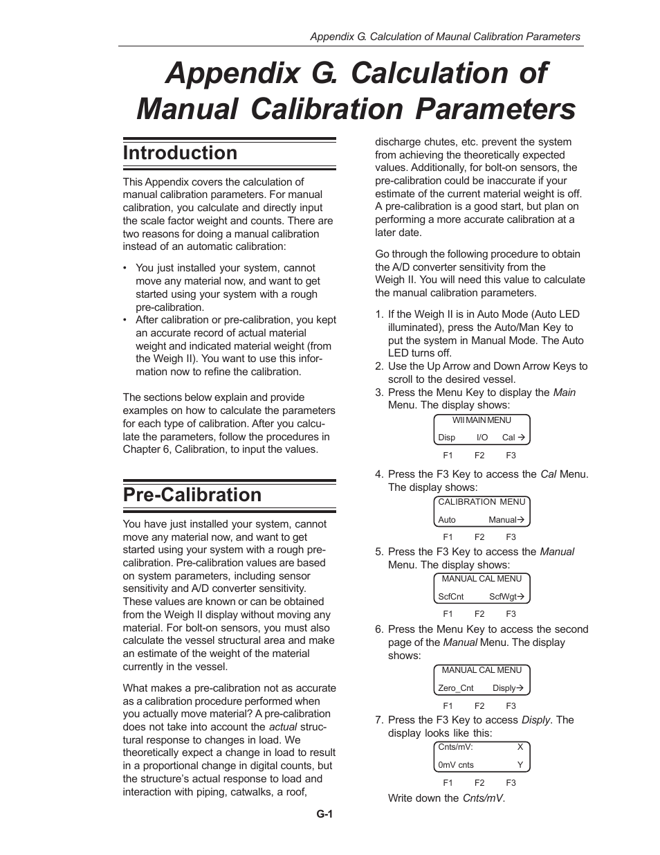 Introduction, Pre-calibration | Kistler-Morse KM Weigh II User Manual | Page 111 / 120