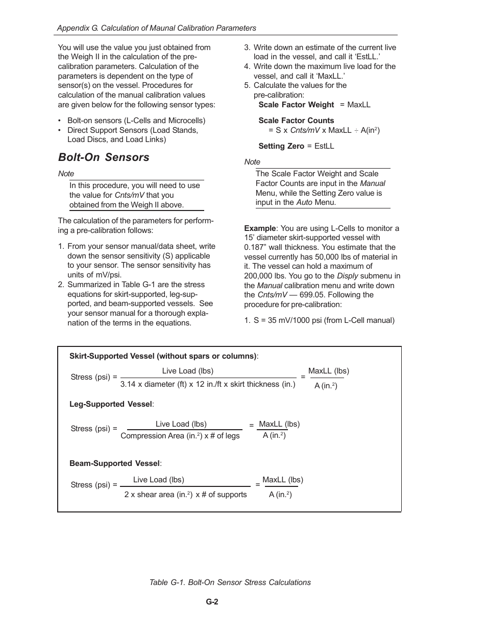 Bolt-on sensors | Kistler-Morse KM Weigh II User Manual | Page 112 / 120