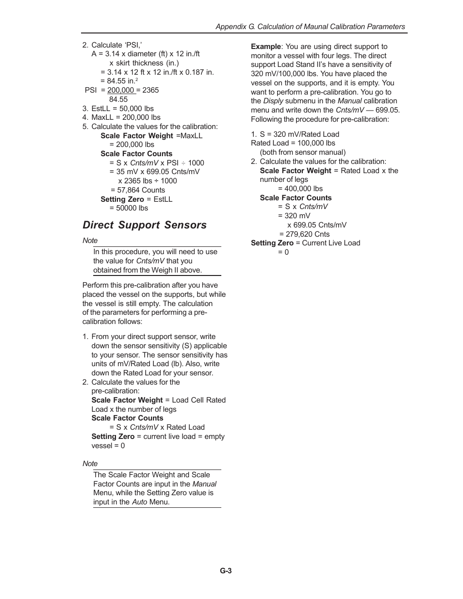 Direct support sensors | Kistler-Morse KM Weigh II User Manual | Page 113 / 120