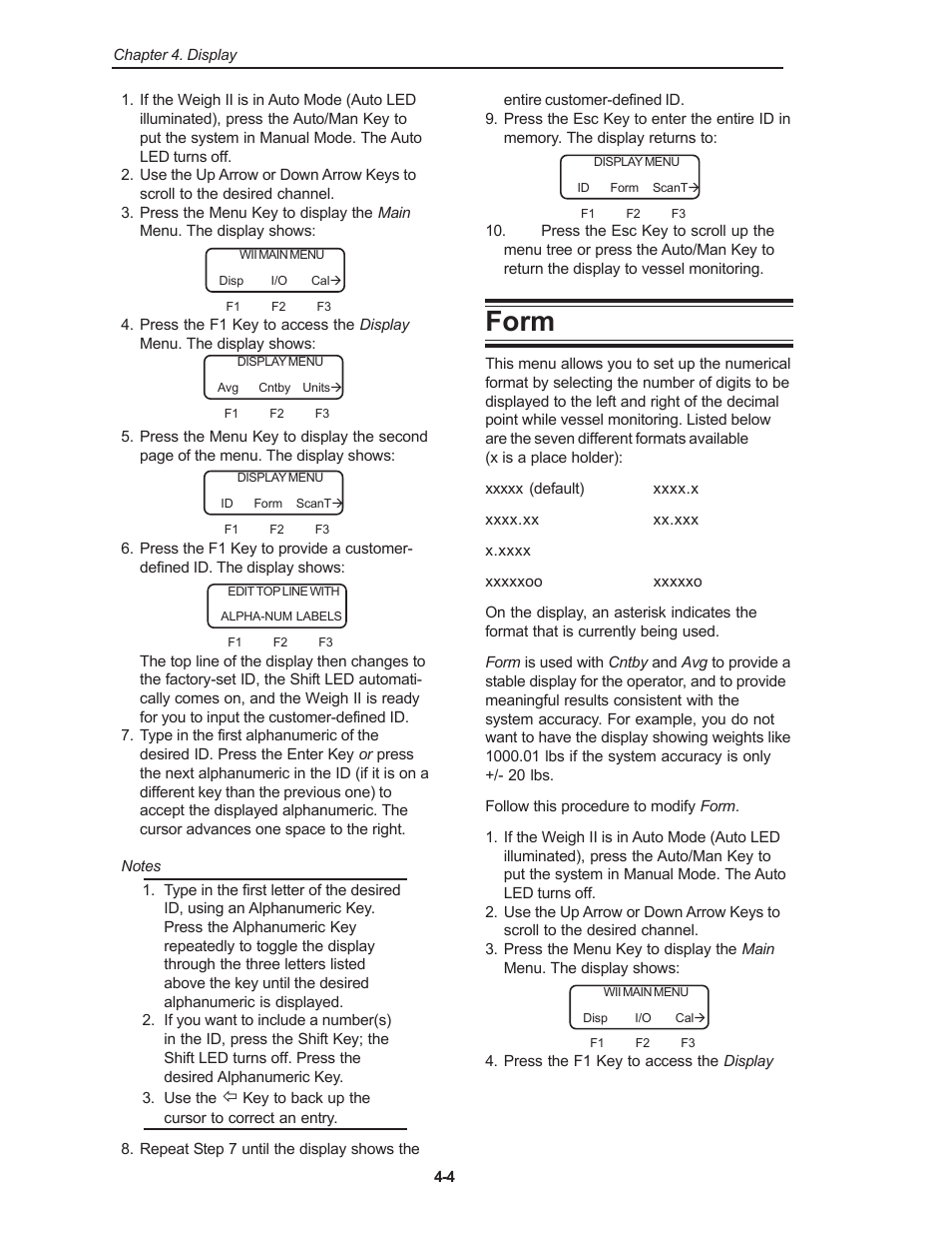 Form | Kistler-Morse KM Weigh II User Manual | Page 24 / 120