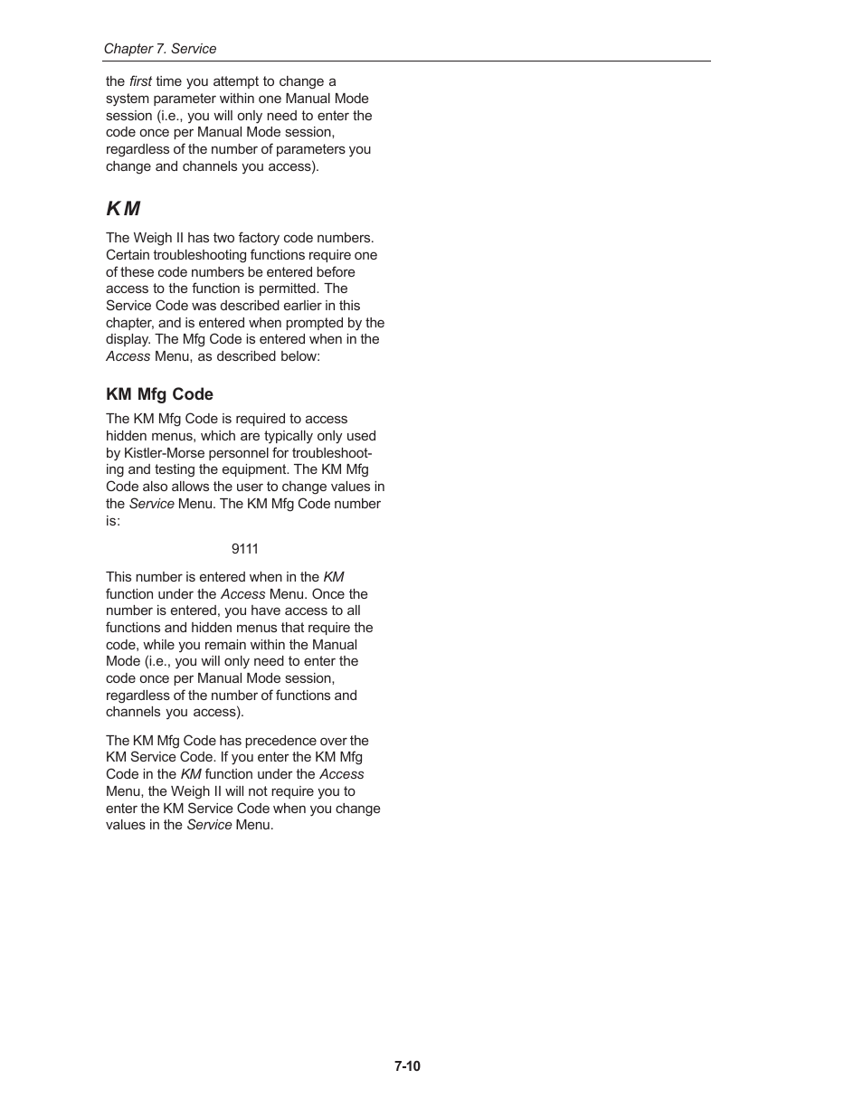 Kistler-Morse KM Weigh II User Manual | Page 60 / 120