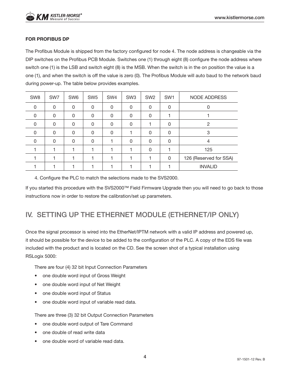 Kistler-Morse KM SVS2000 User Manual | Page 8 / 16