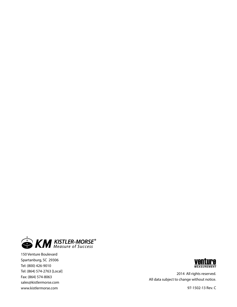 Kistler-Morse KM InvisiLink User Manual | Page 20 / 20