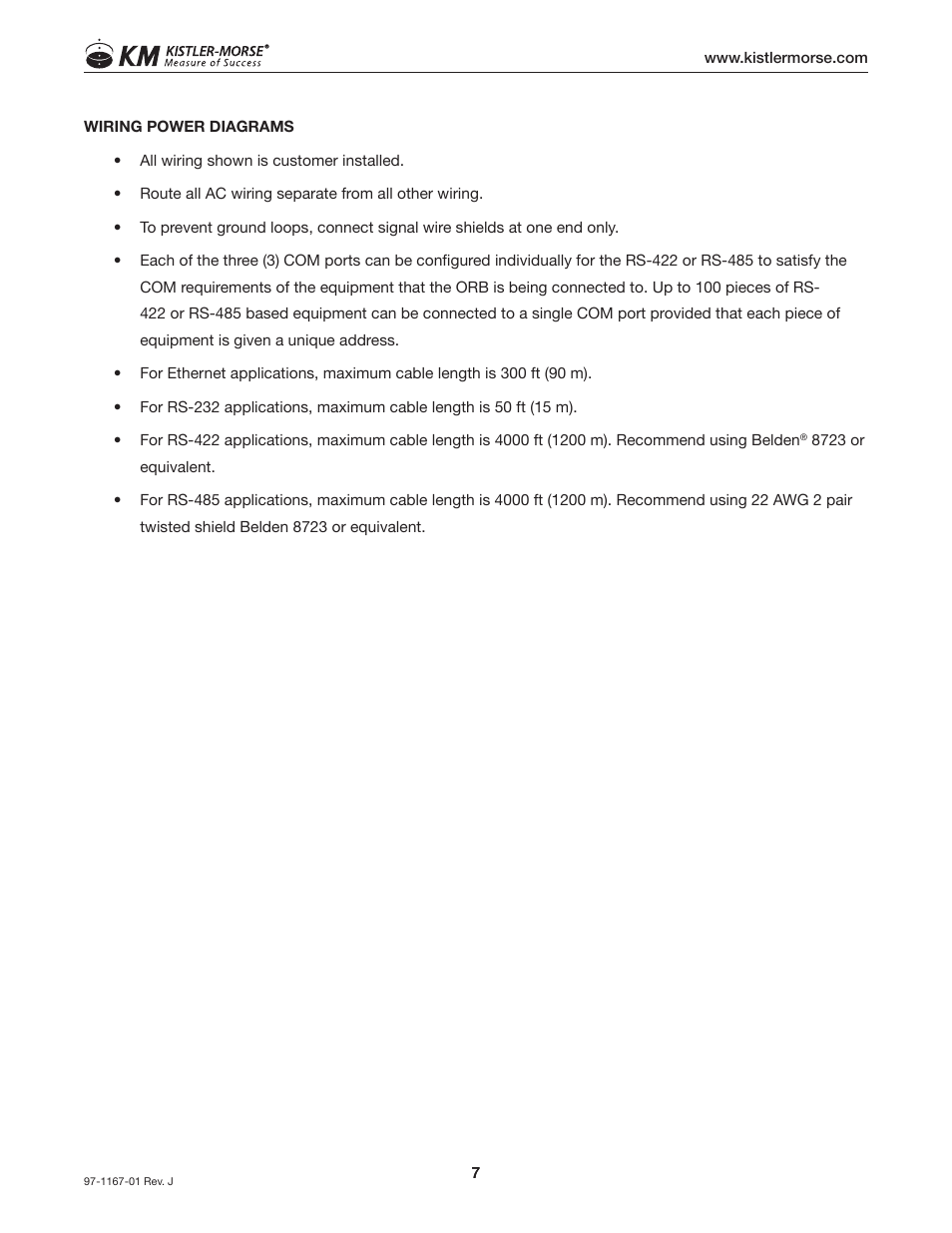 Kistler-Morse KM ORB User Manual | Page 11 / 24