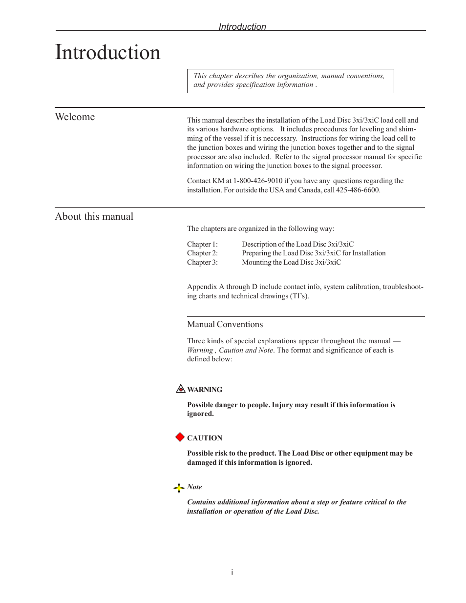 Ntroduction | Kistler-Morse KM LD3xi Load Cell User Manual | Page 5 / 57